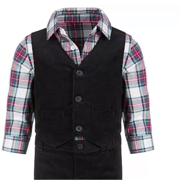 FIRST IMPRESSIONS
Baby Boy Corduroy shirt and vest 3Pc Set - Picture 5 of 5